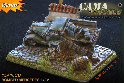 Objective Bombed Mercedes 170V + Small Base 15mm