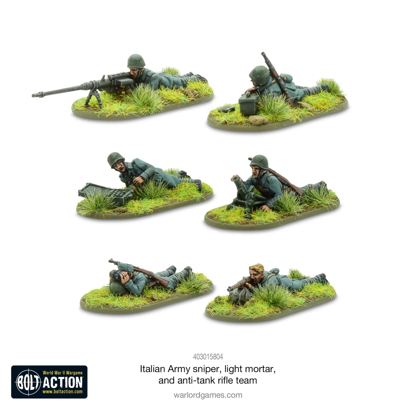 Bolt Action Italian Army Sniper, Light Mortar and Anti-tank Rifle teams