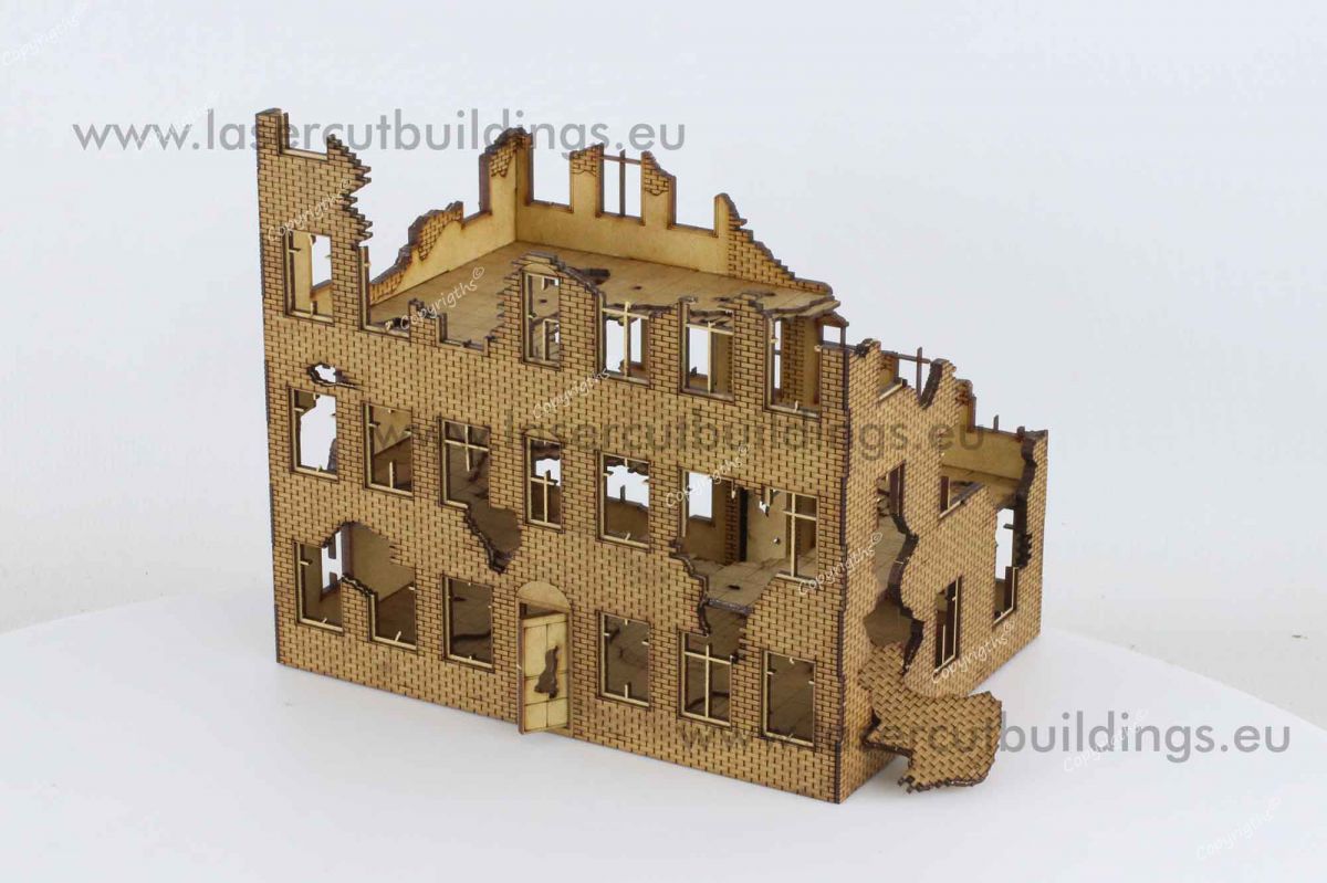Brick Tenement House I gen. II, Destroyed Version 28mm