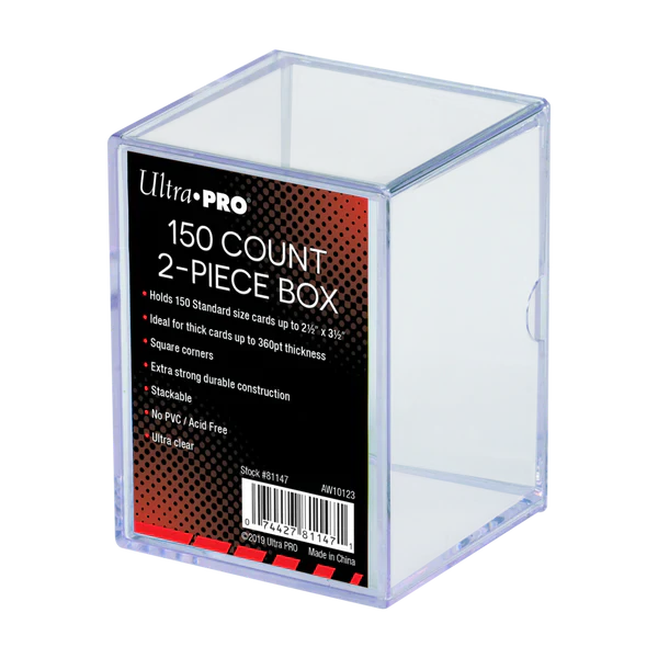 2-Piece Clear 150 Card Storage Box