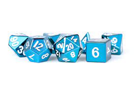 MDG 16mm Metal Poly Dice Set (BLUE)