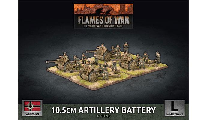 FOW German 10.5cm Artillery Battery