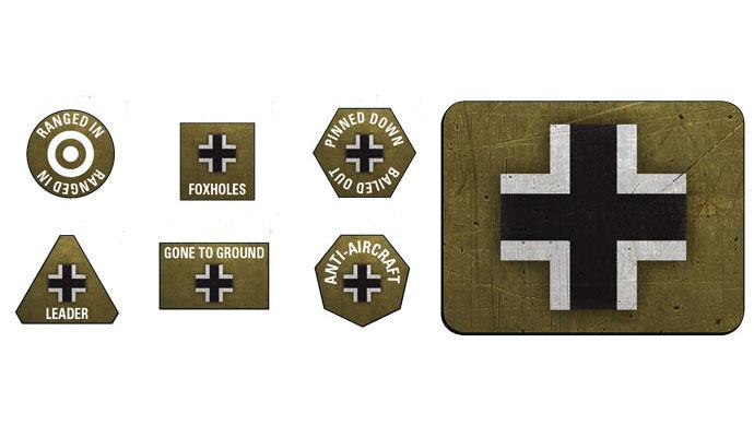 FOW Late War Tokens (x20) and Objectives (x2)