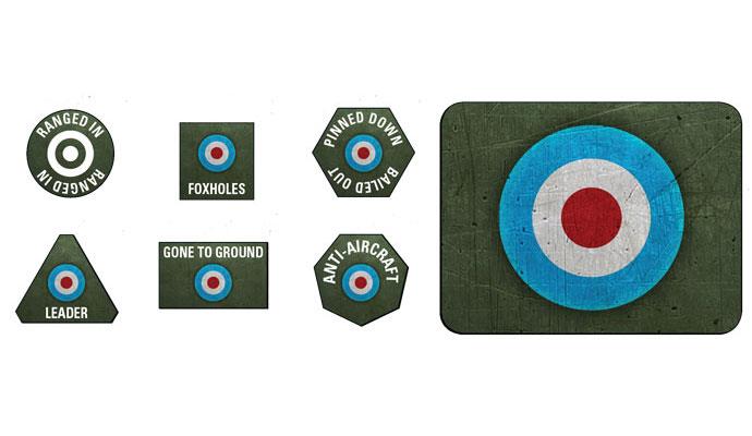 FOW Late War Tokens (x20) and Objectives (x2)