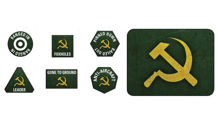 FOW Late War Tokens (x20) and Objectives (x2)