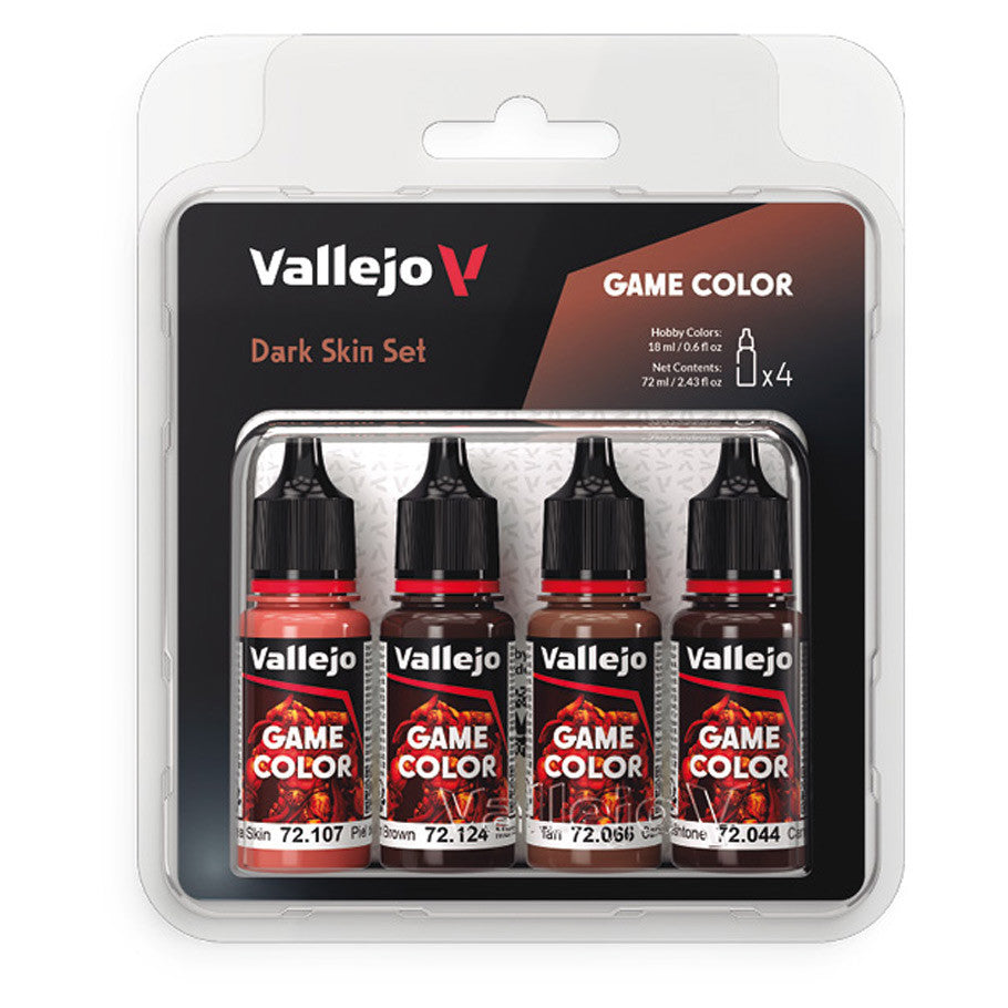 Vallejo Game Color Dark Skin Set (4)