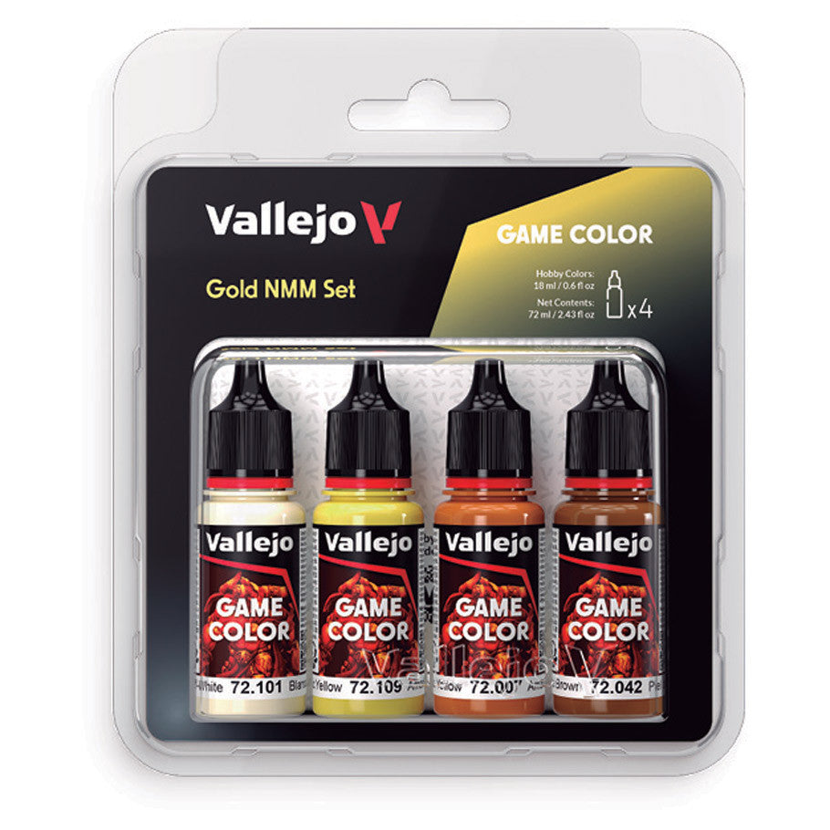 Vallejo Game Color Gold Non-Metallic Metal Set (4)