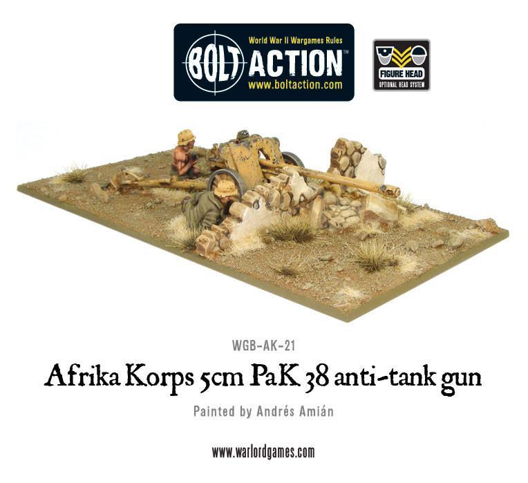 Bolt Action Afrika Korps 5cm PaK 38 Anti-Tank Gun