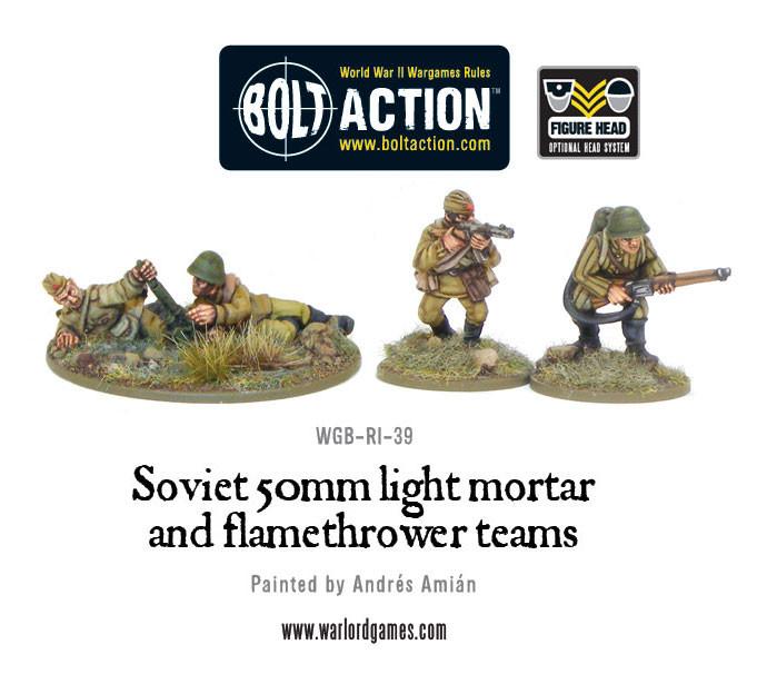 Bolt Action Soviet 50MM Light Mortar and Flamethrower Teams