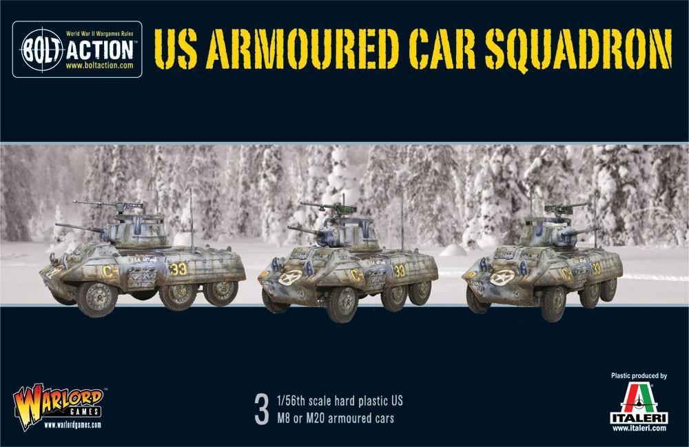 Bolt Action US Army Armoured Car Squadron (3 M8/M20 Greyhound Scout Cars)