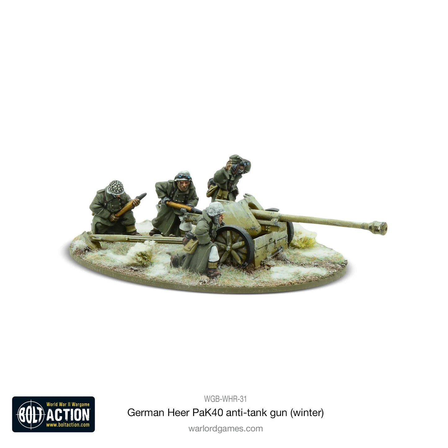Bolt Action German Heer 75mm Pak 40 anti-tank gun (Winter)