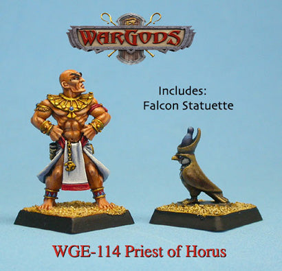 WarGods of Aegyptus Asar Priest Of Horus, With Falcon Statuette