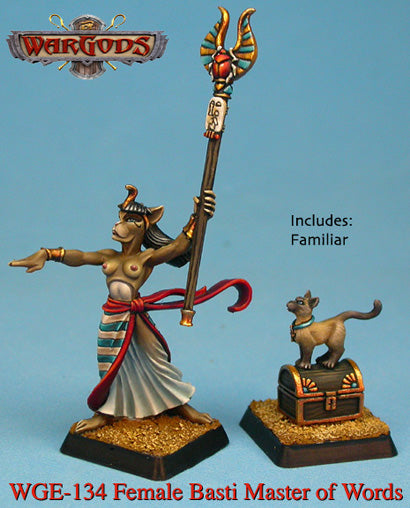 WarGods of Aegyptus Female Basti Master Of Words With Familiar