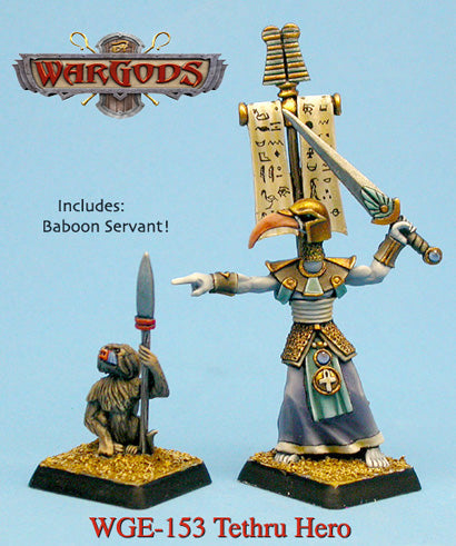 WarGods of Aegyptus Tethru Hero, With Baboon Servant