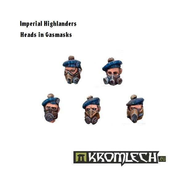 Kromlech Imperial Highlander Heads In Gasmasks (10)