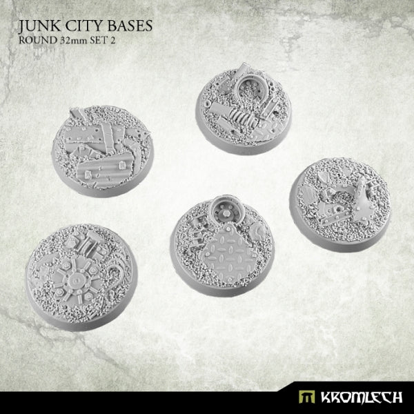 Kromlech Junk City Bases Round 32mm Set