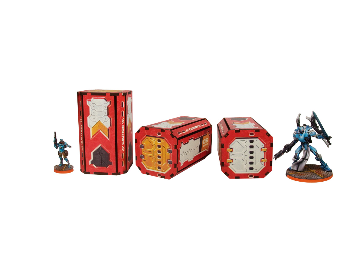 Infinity District 5 Containers Prepainted (Red)