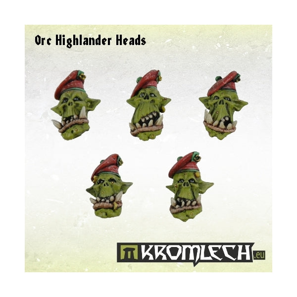 Kromlech Orc Highlander Heads (10)