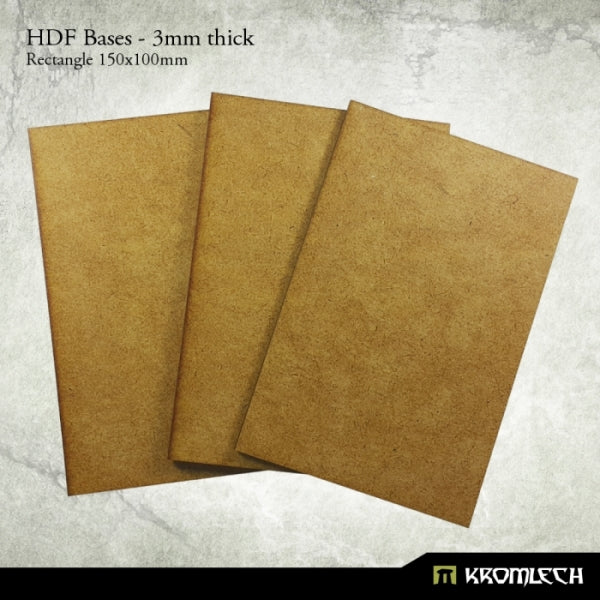 Kromlech HDF Bases 3mm Thick, Rectangle