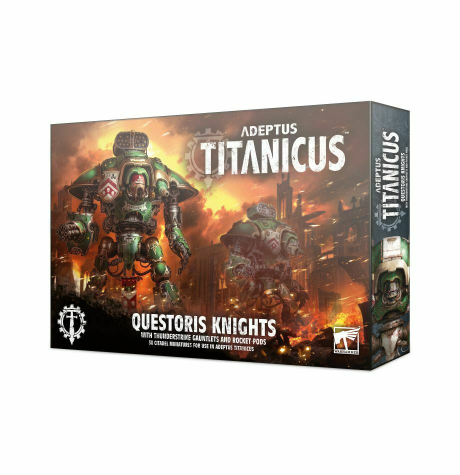 Horus Heresy Questoris Knights with Thunderstrike Gauntlets & Rocket Pods