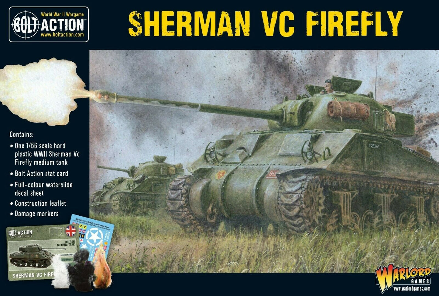 Bolt Action British Sherman V Tank Troop (2 Sherman V's 1 Firefly)