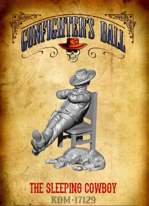 Gunfighter's Ball Sleeping Cowboy with Dog