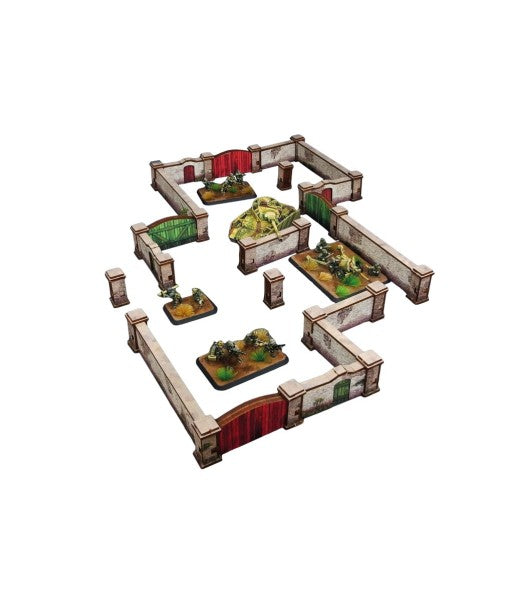 WW2 Normandy Stone Wall w. Gate (15mm)