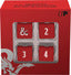 Dungeons & Dragons RPG: Heavy Metal Red and White D6 Dice Set