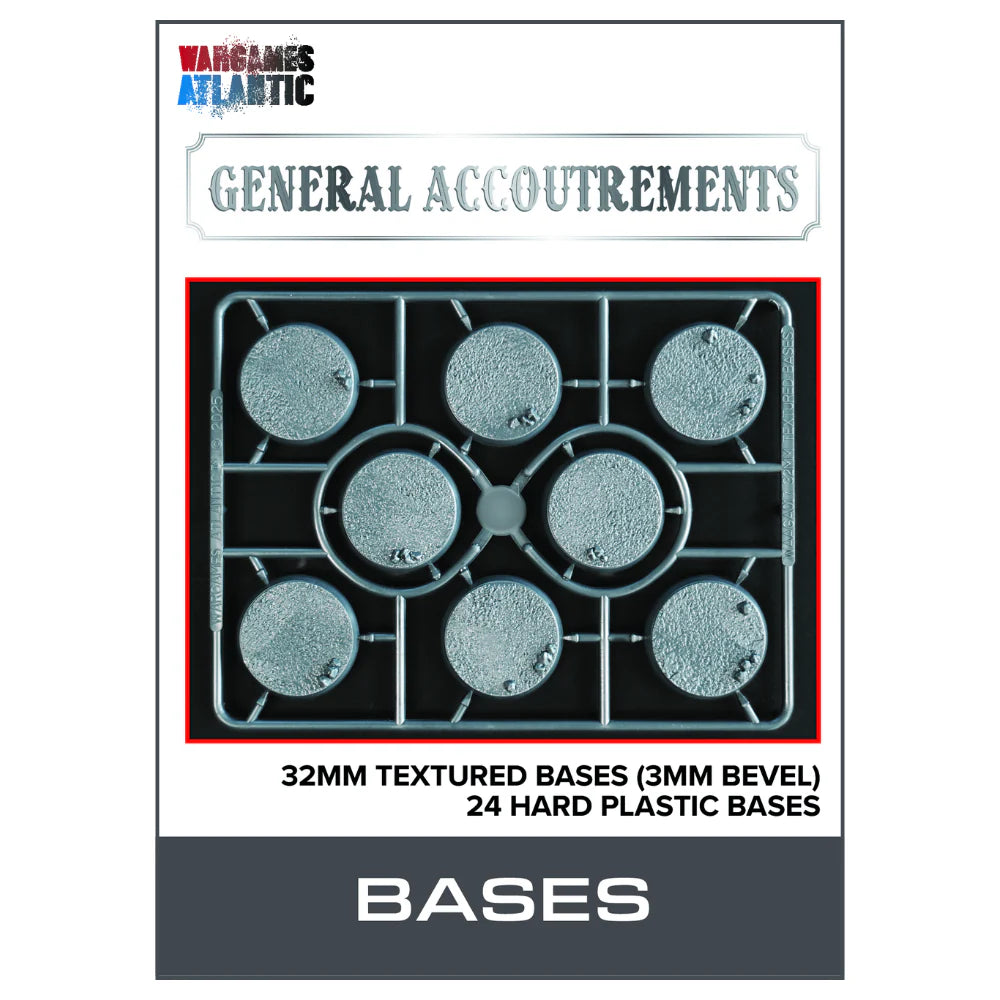 32mm Textured Bases (3mm Bevel)