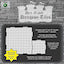 Dry Erase Dungeon Tiles - Combo Pack of Four 10" and Sixteen 5" Interlocking Tiles