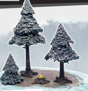 Monster Scenery: Snowy Pine Forest