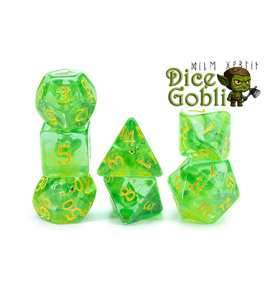 Inclusion Dice: Dice Goblin (7 Polyhedral Dice Set)