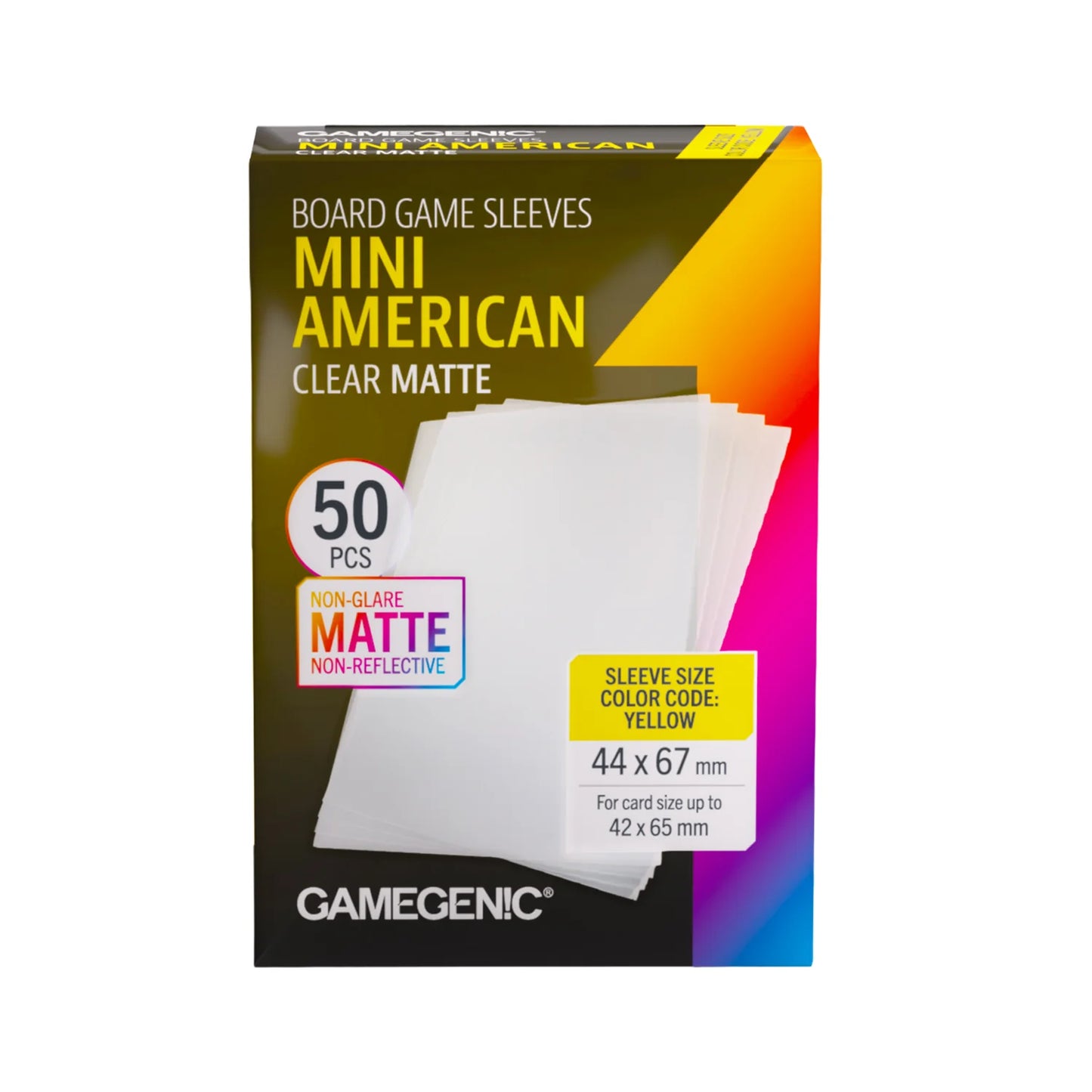 Board Game Sleeves Mini American Clear Matte
