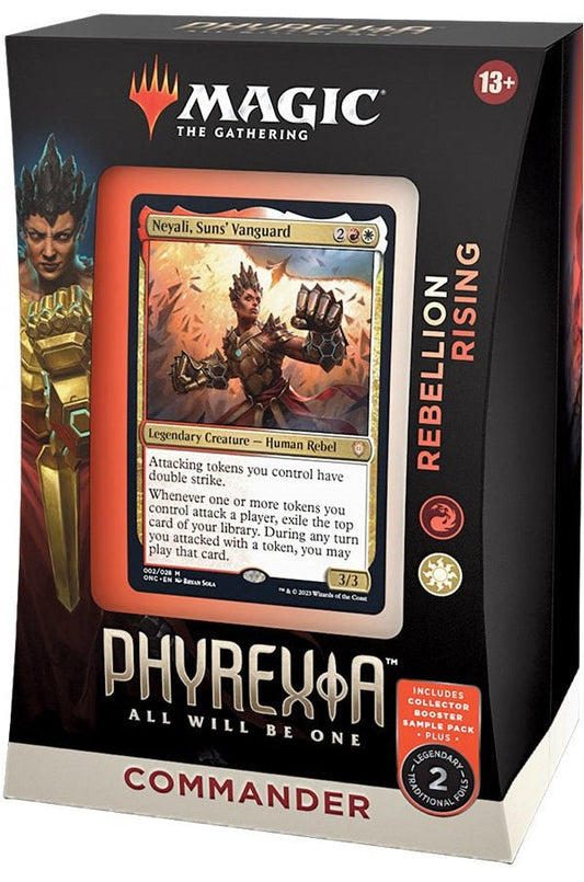 Phyrexia: All Will Be One Commander Deck - Neyali, Suns' Vanguard: Rebellion Rising - Magic the Gathering