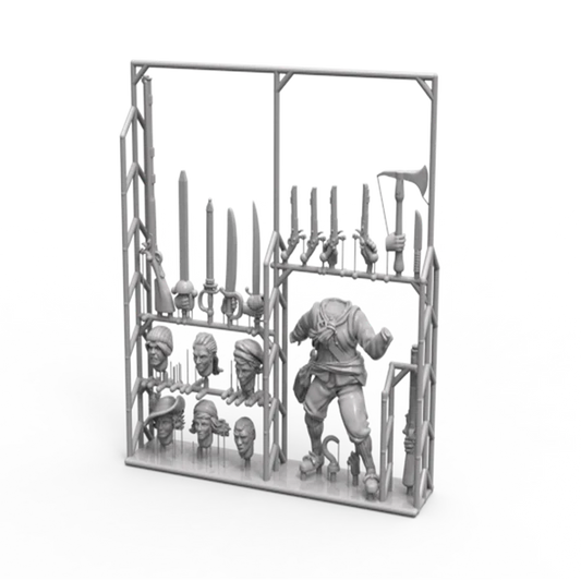 Port Royal Customizable Female Character Sprue