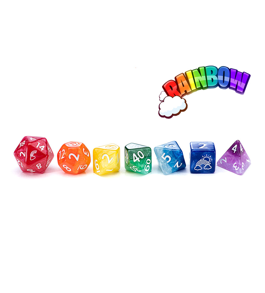Sui Generis Dice: Rainbow! (7 Polyhedral Dice Set)