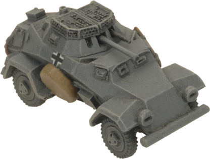 FOW German Cross Sd Kfz 221 and 222 Light Scout Troop