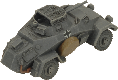 FOW German Cross Sd Kfz 221 and 222 Light Scout Troop