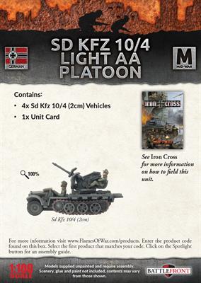 FOW German Cross Sd Kfz 10/4 Light AA Platoon