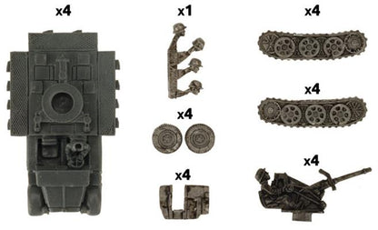 FOW German Cross Sd Kfz 10/4 Light AA Platoon