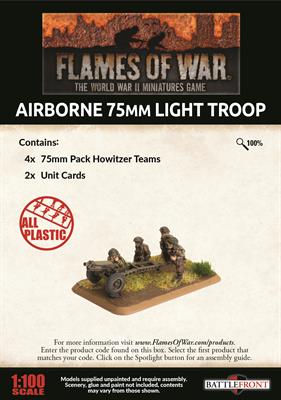 FOW British Airborne 75mm Light Troop British