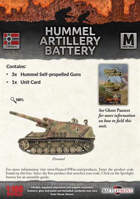 FOW German Hummel 15cm SP Artillery Battery