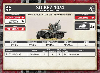 FOW German Cross Sd Kfz 10/4 Light AA Platoon