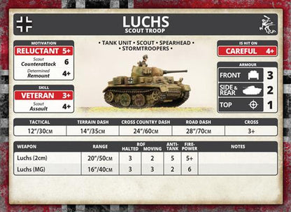 FOW German Panzer II (Luchs) Scout Troop