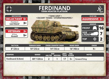 FOW German Ferdinand Tank Hunter Platoon