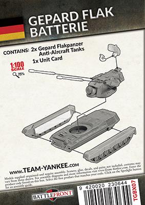 WWIII: Team Yankee West German Gepard Flakpanzer Batterie