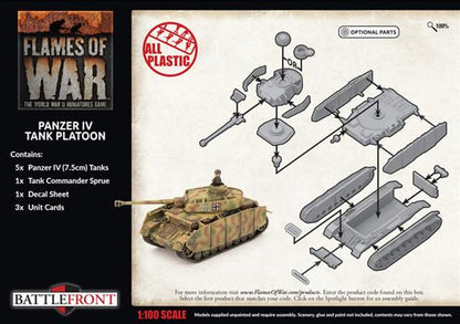 FOW German Panzer IV Tank Platoon