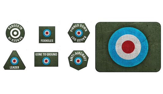 FOW Late War Tokens (x20) and Objectives (x2)