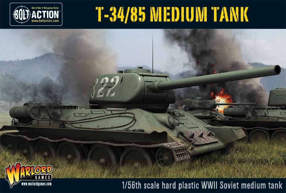 Bolt Action T34/85 Medium Tank (Plastic)