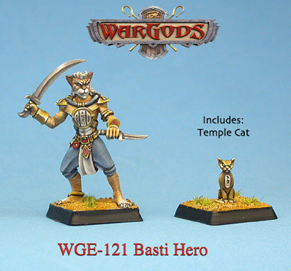 WarGods of Aegyptus Basti Hero With Temple Cat